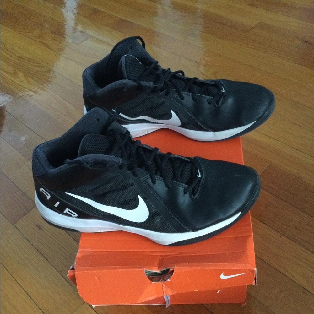 Nike Air Overplay IX men sneaker, black/white, size 12, 831572-001